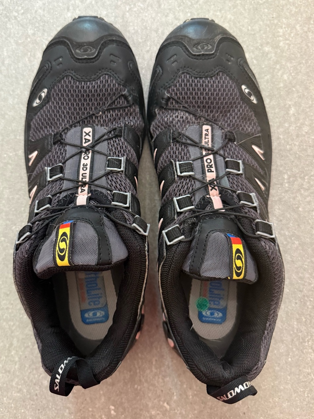 Salomon XA Pro 3D Ultra Trail Running Shoes Black Pink Womens Size 9 - Picture 7 of 11